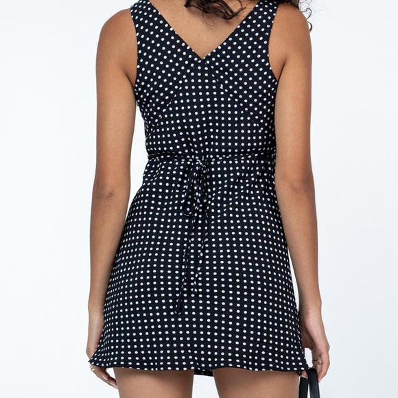 princess polly nellie mini dress black polka dot - Picture 5 of 7